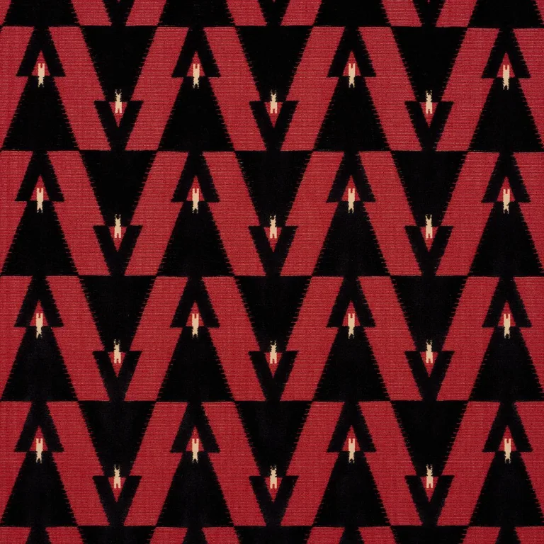 Schumacher 84120 Kalido Velvet Ladybird fabric swatch