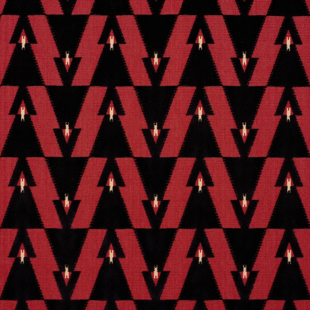 Schumacher 84120 Kalido Velvet Ladybird fabric swatch