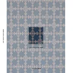 Schumacher 82081 Kalindi Embroidery Indigo fabric swatch