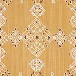 Schumacher 82082 Kalindi Embroidery Saffron fabric swatch
