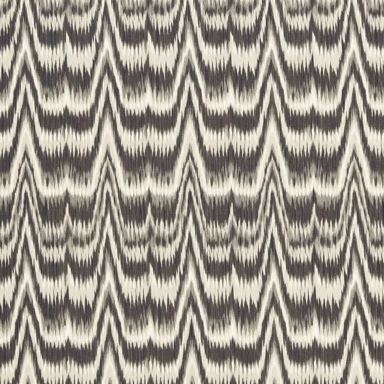 Schumacher 175122 Kamalia Ikat Print Smoke fabric swatch