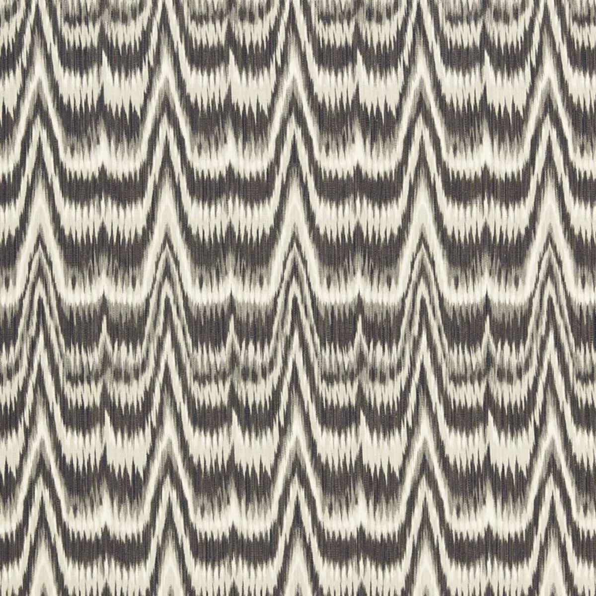 Schumacher 175122 Kamalia Ikat Print Smoke fabric swatch