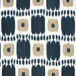 Schumacher 174402 Kandira Indigo fabric swatch