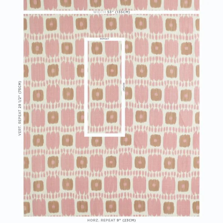 Schumacher 174406 Kandira Pink fabric swatch