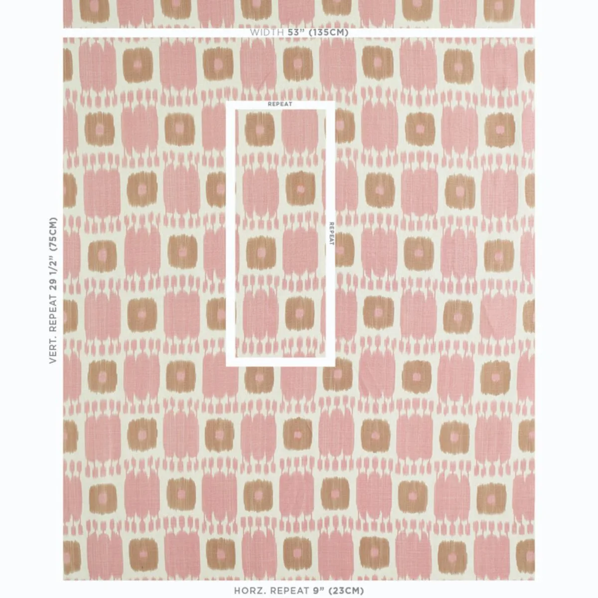 Schumacher 174406 Kandira Pink fabric swatch