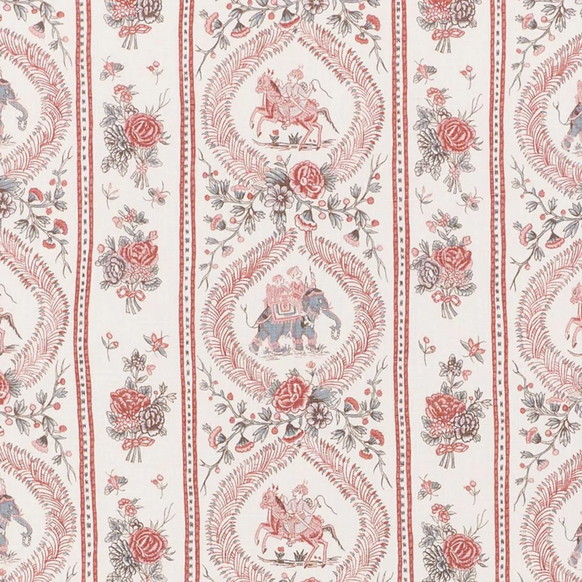 Schumacher 176800 Kandula Multi fabric swatch