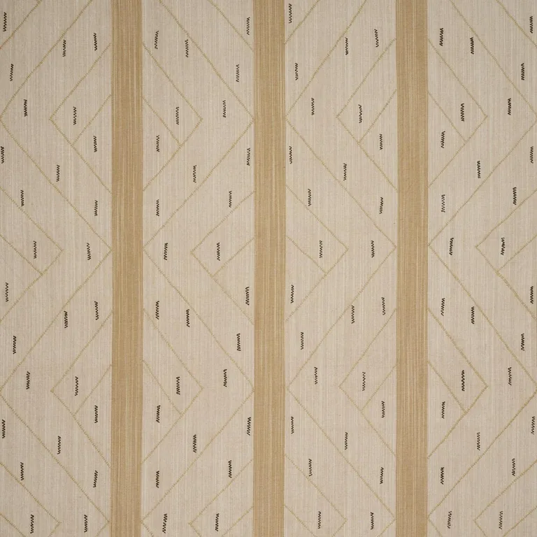 Schumacher 86700 Kapanga Embroidery Oat fabric swatch