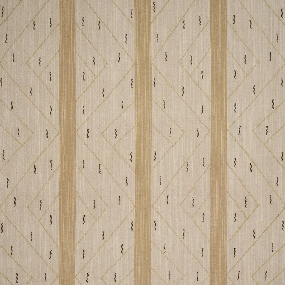Schumacher 86700 Kapanga Embroidery Oat fabric swatch