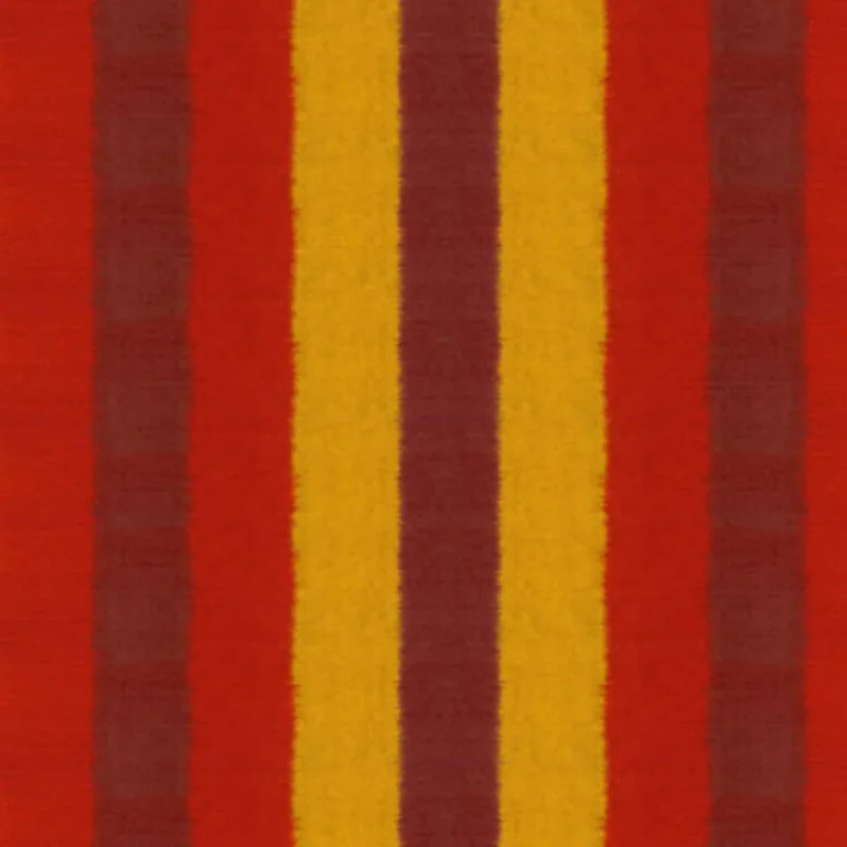 Schumacher 54021 Kareena Ikat Stripe Henna fabric swatch