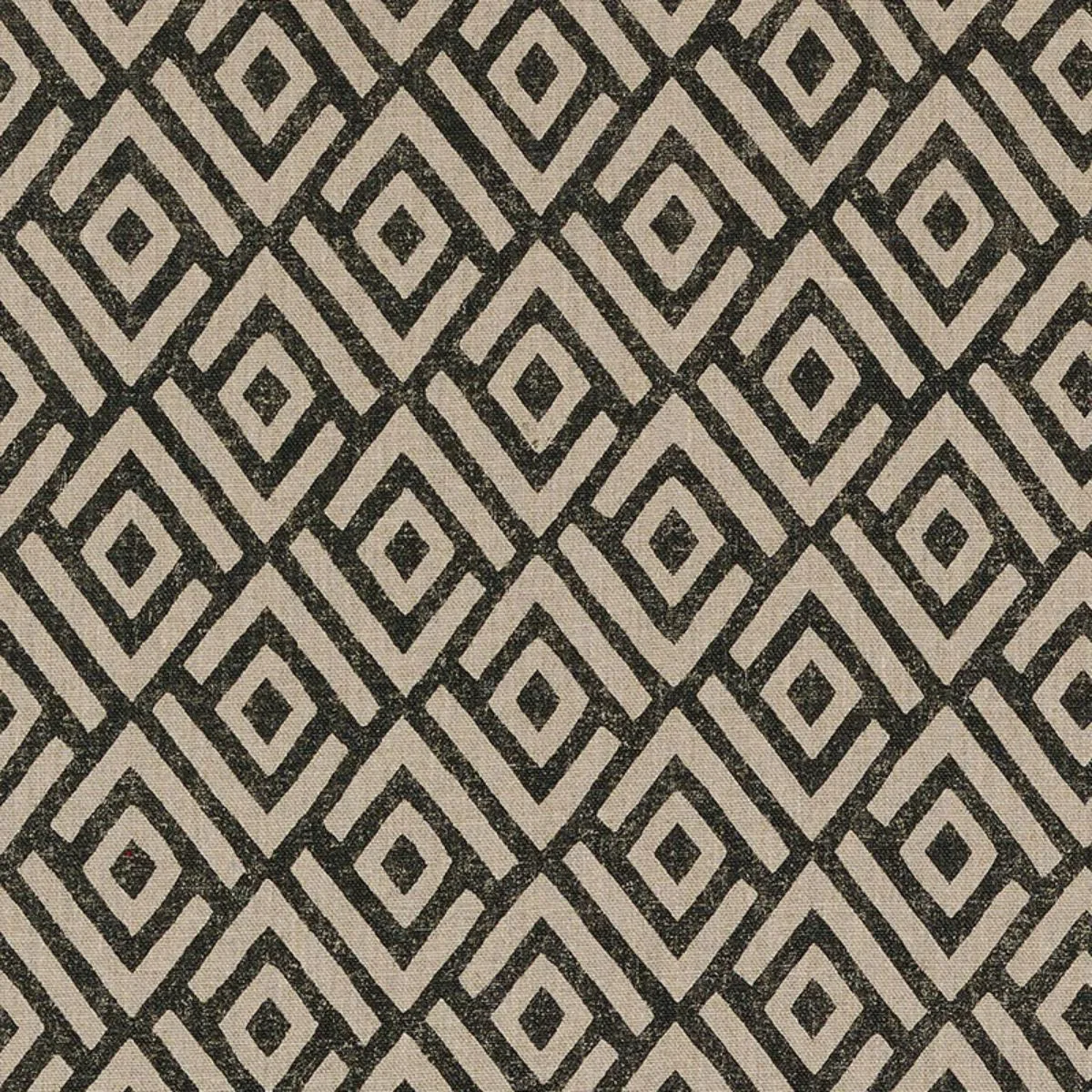 Schumacher 176320 Kasai Black fabric swatch