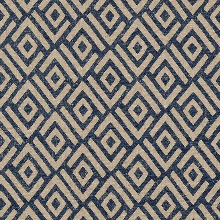 Schumacher 176321 Kasai Indigo fabric swatch