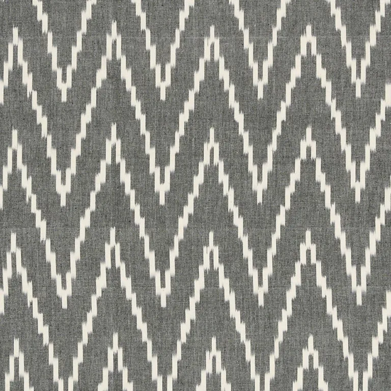 Schumacher 3470003 Kasari Ikat Graphite fabric swatch
