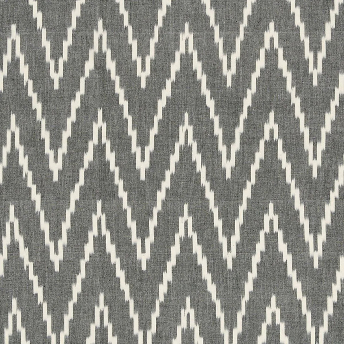 Schumacher 3470003 Kasari Ikat Graphite fabric swatch