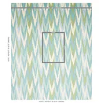 Schumacher 176103 Kashgar Velvet Ikat Mineral & Leaf fabric swatch