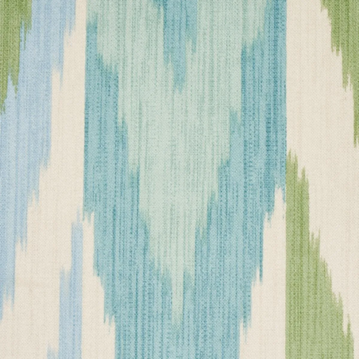 Schumacher 176103 Kashgar Velvet Ikat Mineral & Leaf fabric swatch