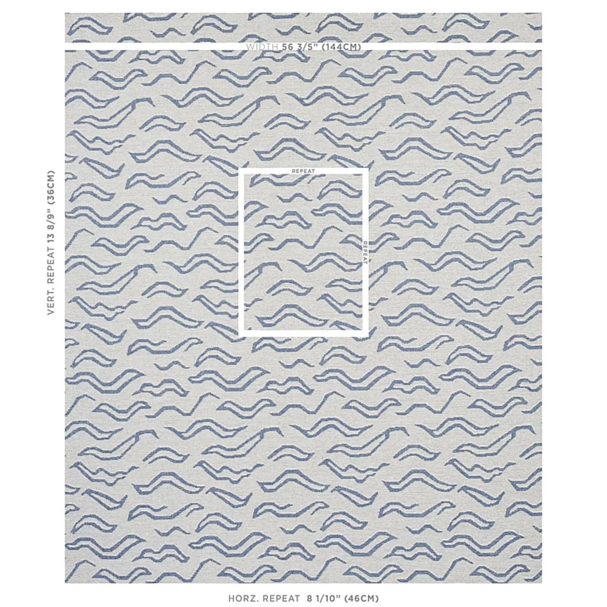 Schumacher 80682 Kata Denim fabric swatch