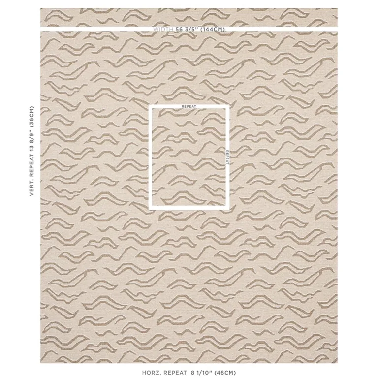 Schumacher 80681 Kata Light Neutral fabric swatch