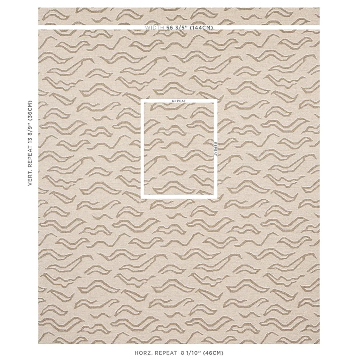 Schumacher 80681 Kata Light Neutral fabric swatch