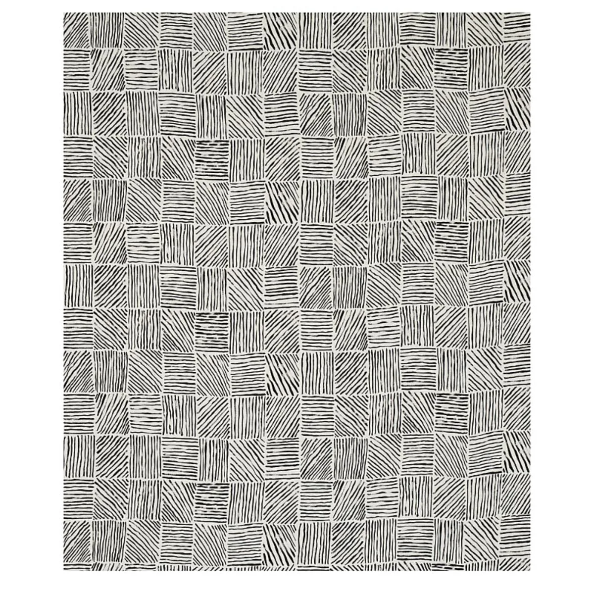 Schumacher 179900 Katama Black fabric swatch