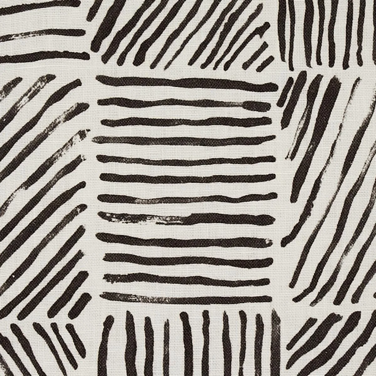 Schumacher 179900 Katama Black fabric swatch