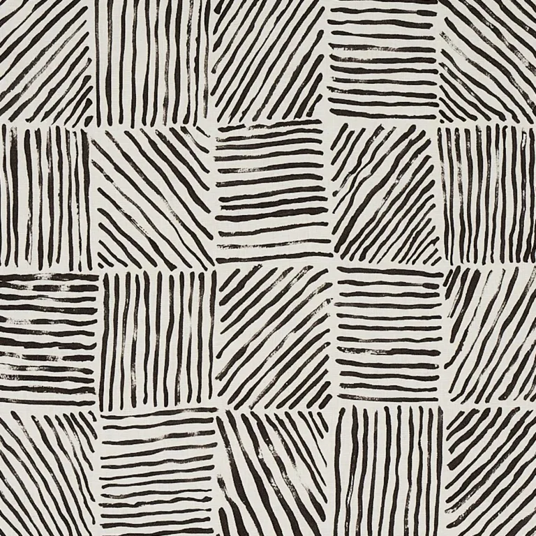 Schumacher 179900 Katama Black fabric swatch