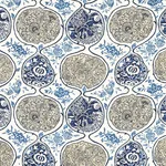 Schumacher 2620933 Katsugi Blues fabric swatch