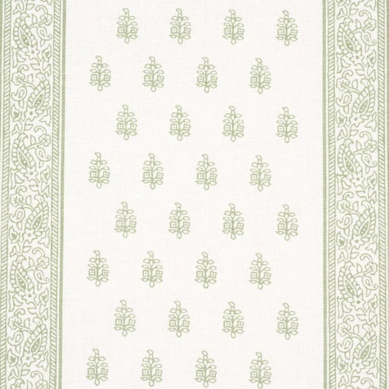 Schumacher 181332 Katsura Stripe Leaf fabric swatch