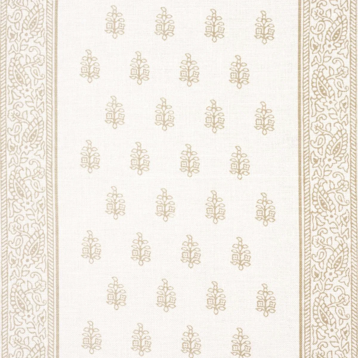 Schumacher 181333 Katsura Stripe Sand fabric swatch