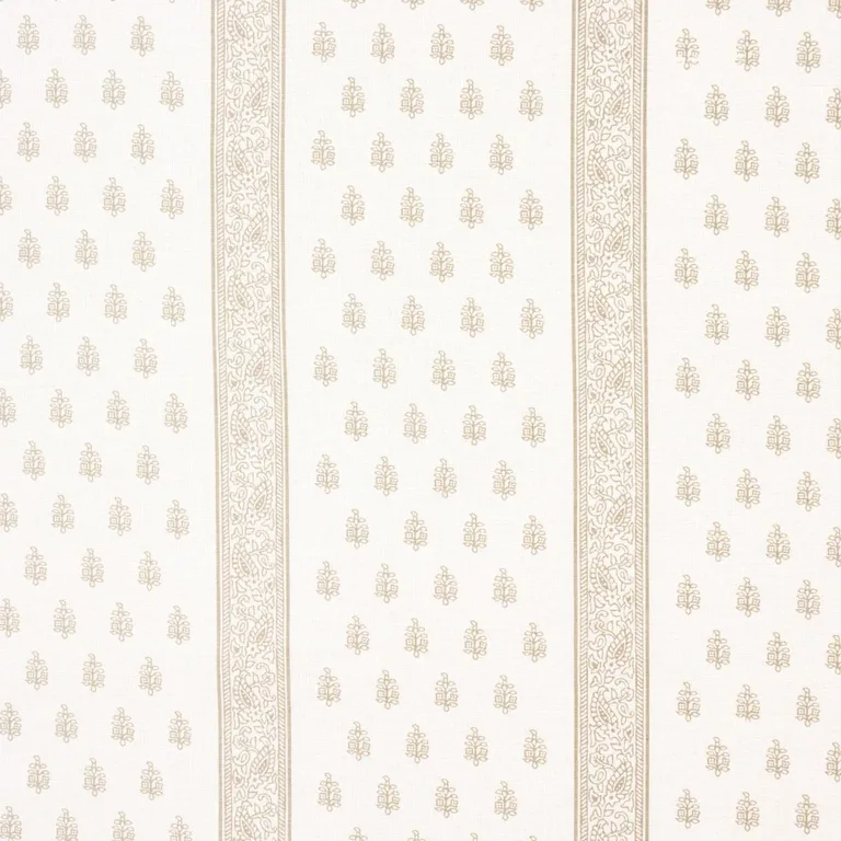 Schumacher 181333 Katsura Stripe Sand fabric swatch