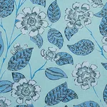 Schumacher 181001 Kava Cay Indoor/Outdoor Blues fabric swatch