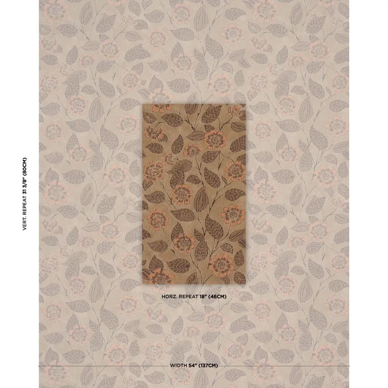 Schumacher 181003 Kava Cay Indoor/Outdoor Brown fabric swatch
