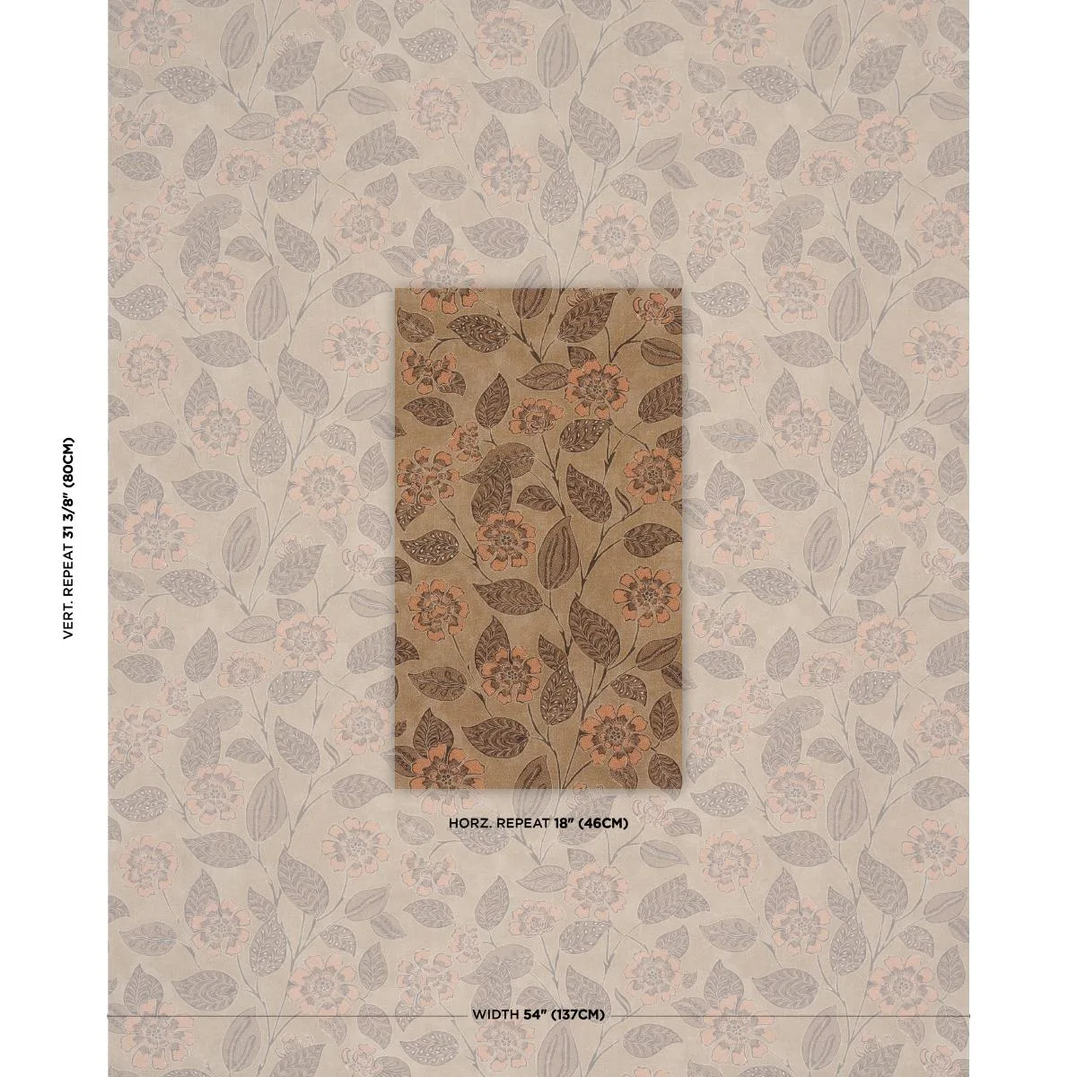 Schumacher 181003 Kava Cay Indoor/Outdoor Brown fabric swatch