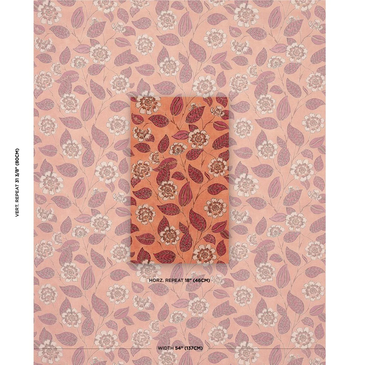 Schumacher 181002 Kava Cay Indoor/Outdoor Mango fabric swatch