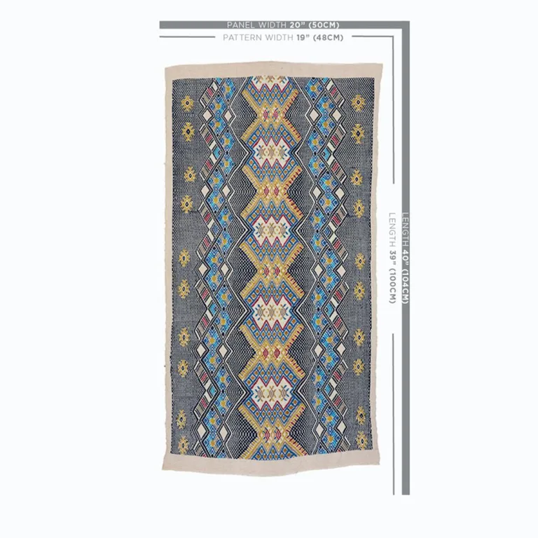 Schumacher 79260 Kaya Hand Woven Brocade Blue fabric swatch