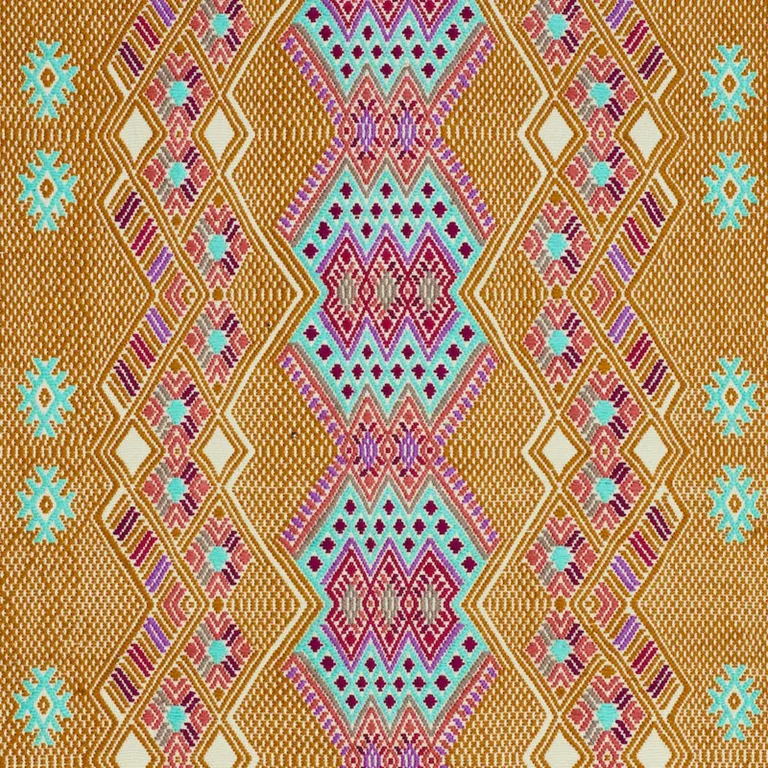Schumacher 79261 Kaya Hand Woven Brocade Mostaza fabric swatch