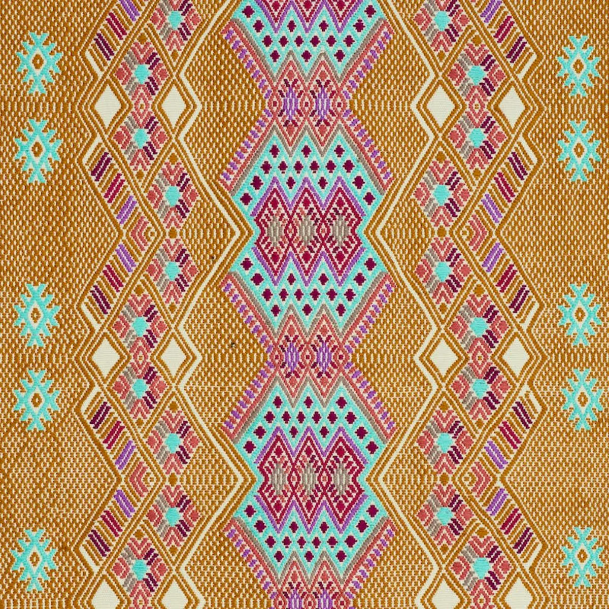 Schumacher 79261 Kaya Hand Woven Brocade Mostaza fabric swatch