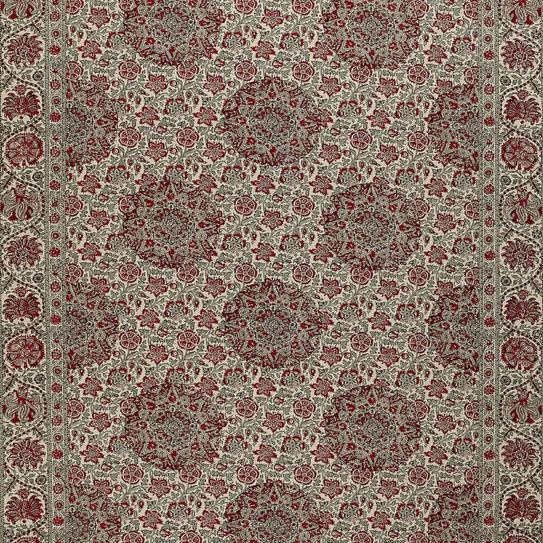 Schumacher 1296000 Kaya Medallion Document fabric swatch