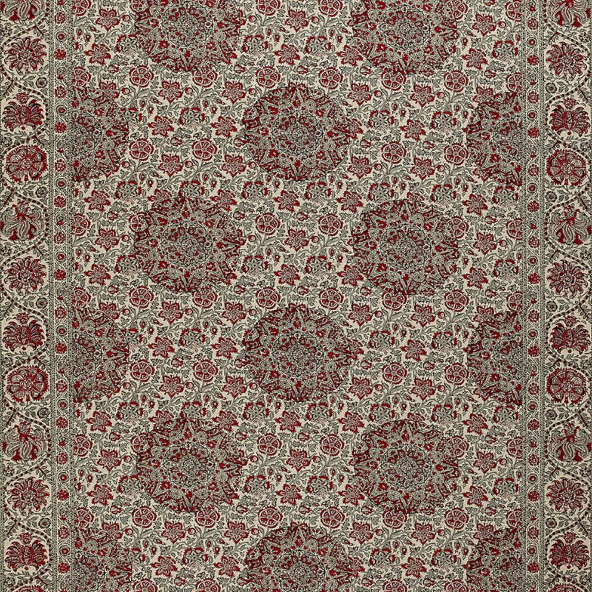 Schumacher 1296000 Kaya Medallion Document fabric swatch