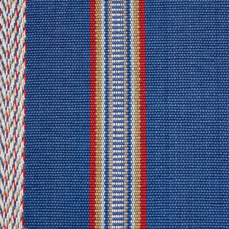Schumacher 77451 Kayenta Stripe Blue fabric swatch