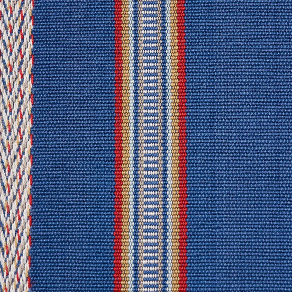 Schumacher 77451 Kayenta Stripe Blue fabric swatch