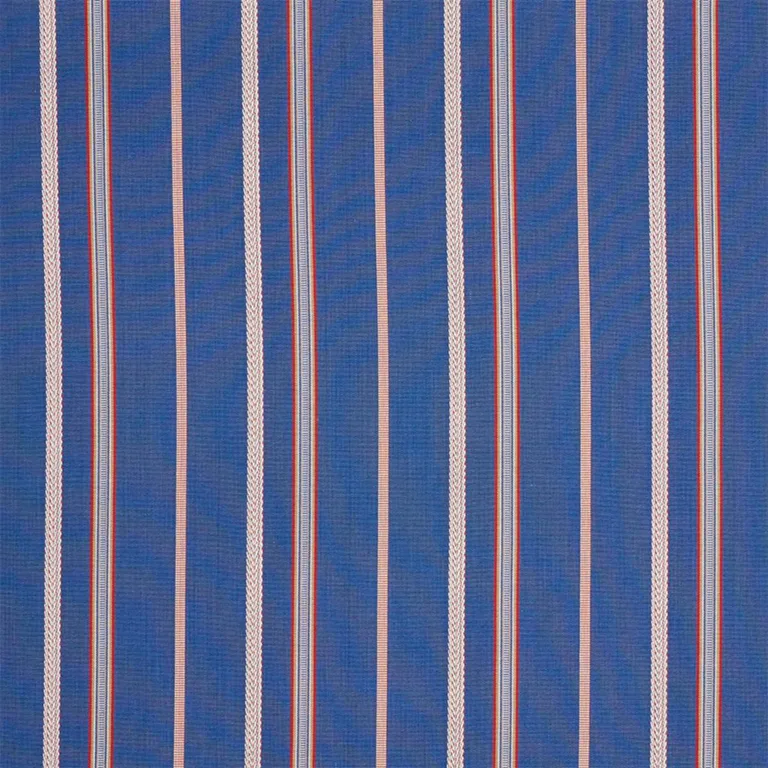 Schumacher 77451 Kayenta Stripe Blue fabric swatch