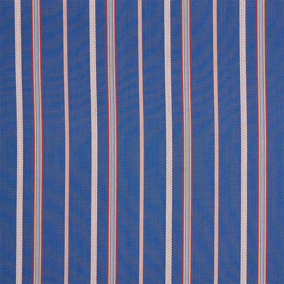 Schumacher 77451 Kayenta Stripe Blue fabric swatch