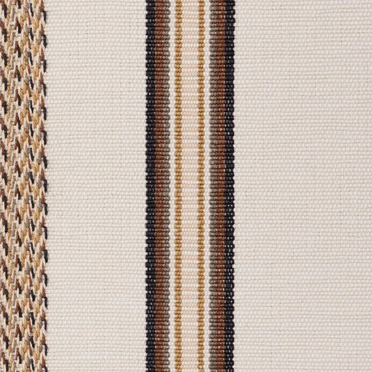 Schumacher 77450 Kayenta Stripe Neutral fabric swatch