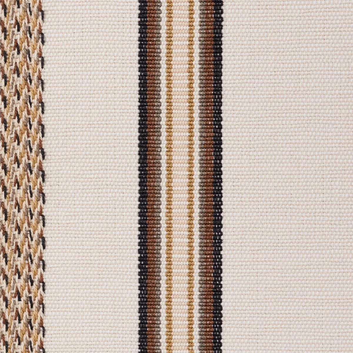 Schumacher 77450 Kayenta Stripe Neutral fabric swatch