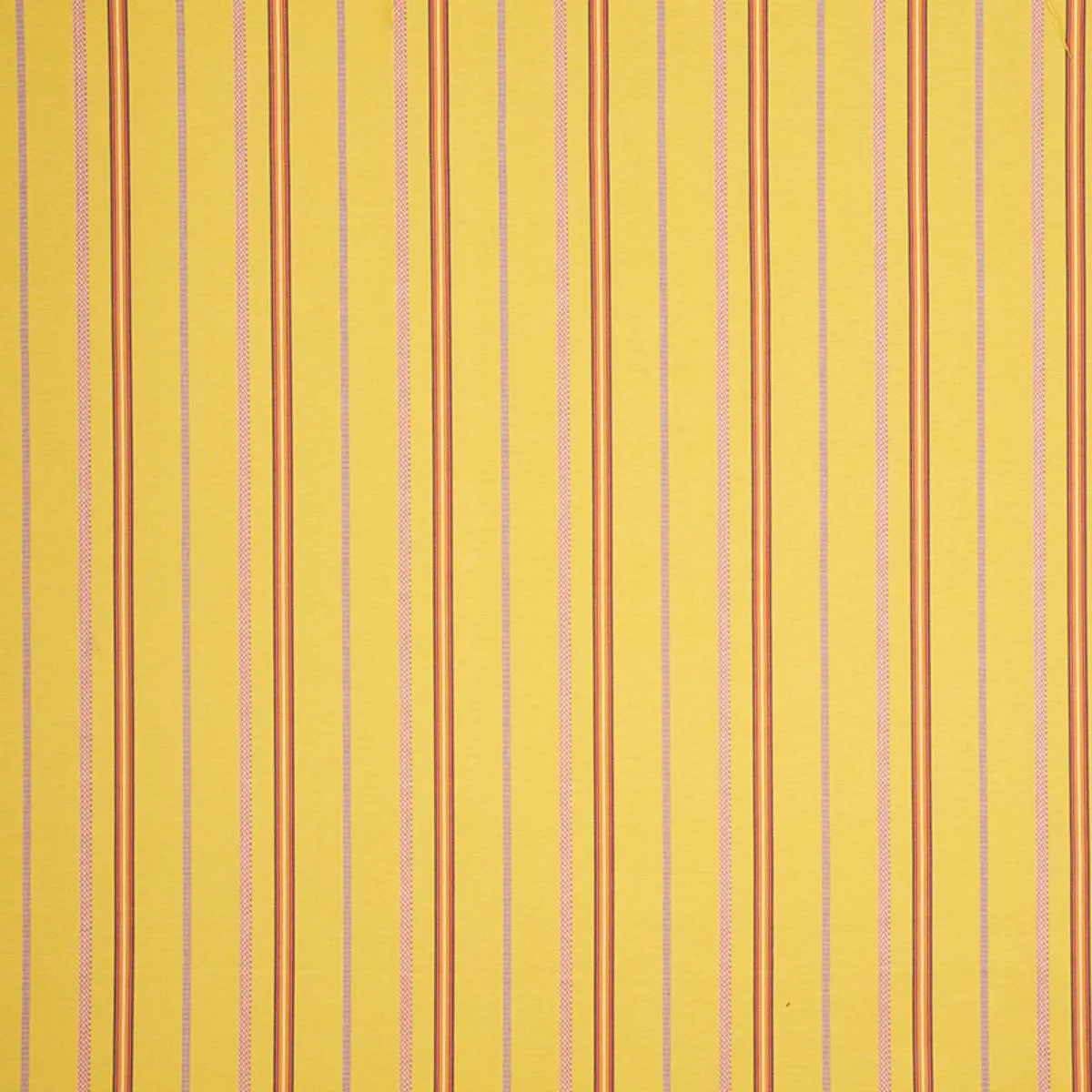 Schumacher 77452 Kayenta Stripe Yellow fabric swatch