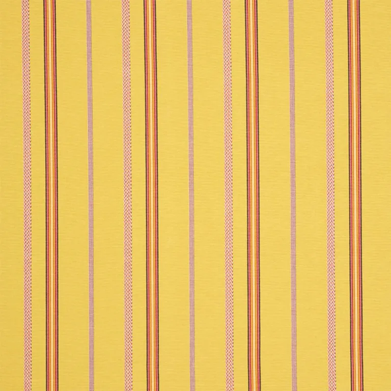 Schumacher 77452 Kayenta Stripe Yellow fabric swatch