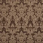 Schumacher 87095 Kennedy Damask Brown fabric swatch