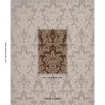 Schumacher 87095 Kennedy Damask Brown fabric swatch