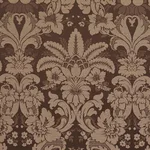 Schumacher 87095 Kennedy Damask Brown fabric swatch