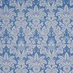 Schumacher 87093 Kennedy Damask Cobalt fabric swatch